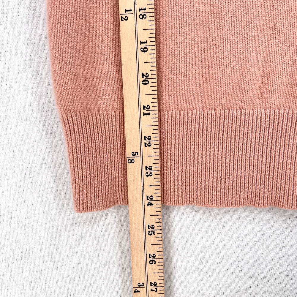 THEORY Salomina Tie Back Cashmere Sweater Women Small Pink Crew Neck Long Sleeve - Picture 15 of 15